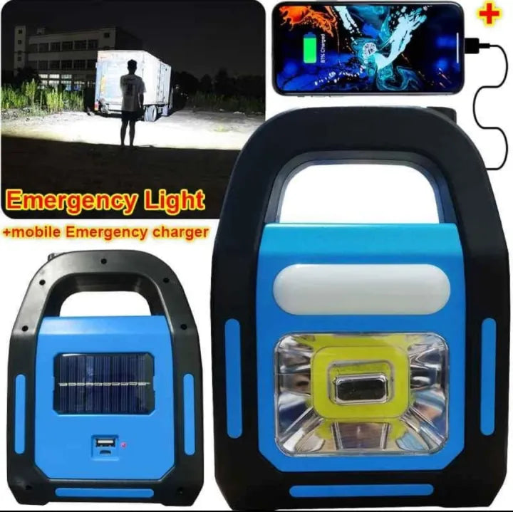 Solar USB Rechargeable Brightest COB LED Camping Lantern, Charging for Device, Waterproof Emergency Flashlight LED Light